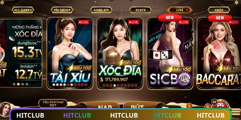 Đặc điểm không thể bỏ lỡ của Live Casino HITCLUB