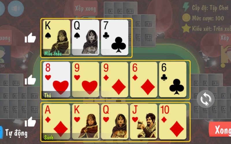 Cược thủ tham gia giải trí cùng bài mậu binh