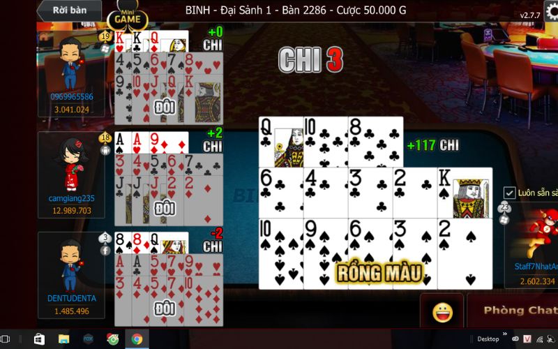 Thưởng lớn khi tham gia bài mậu binh