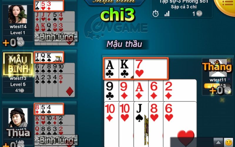 Thống kê kết quả bài mậu binh chính xác