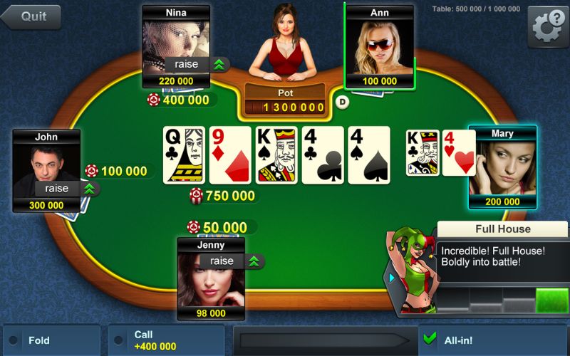 Thứ tự poker quyết định ván đấu kịch tính